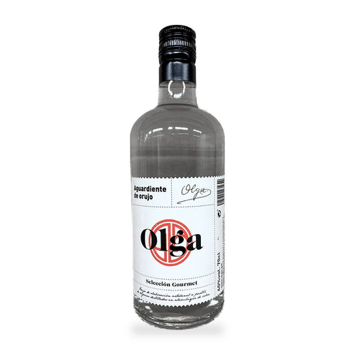 Botella de 70 cl de aguardiente de orujo Olga, destilado gallego de Olga Wines