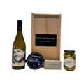 Lote de Navidad 2025 Caja de Madera 3 con productos gourmet gallegos fuera de la caja - Casa Canducho