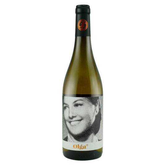 Botella de vino albariño Olga Wines de Casa Canducho, vino blanco gallego